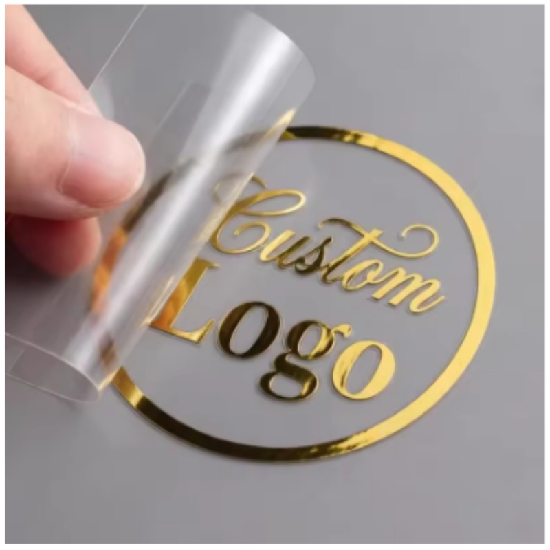 3D Printing Logo - Niestandardowa naklejka 3D ze złotym transferem,