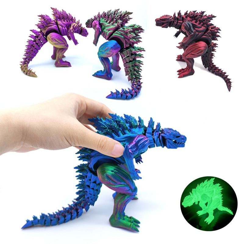 3D Printing Drawing - Figurka dinozaura z mięśniami, drukowana 3D,