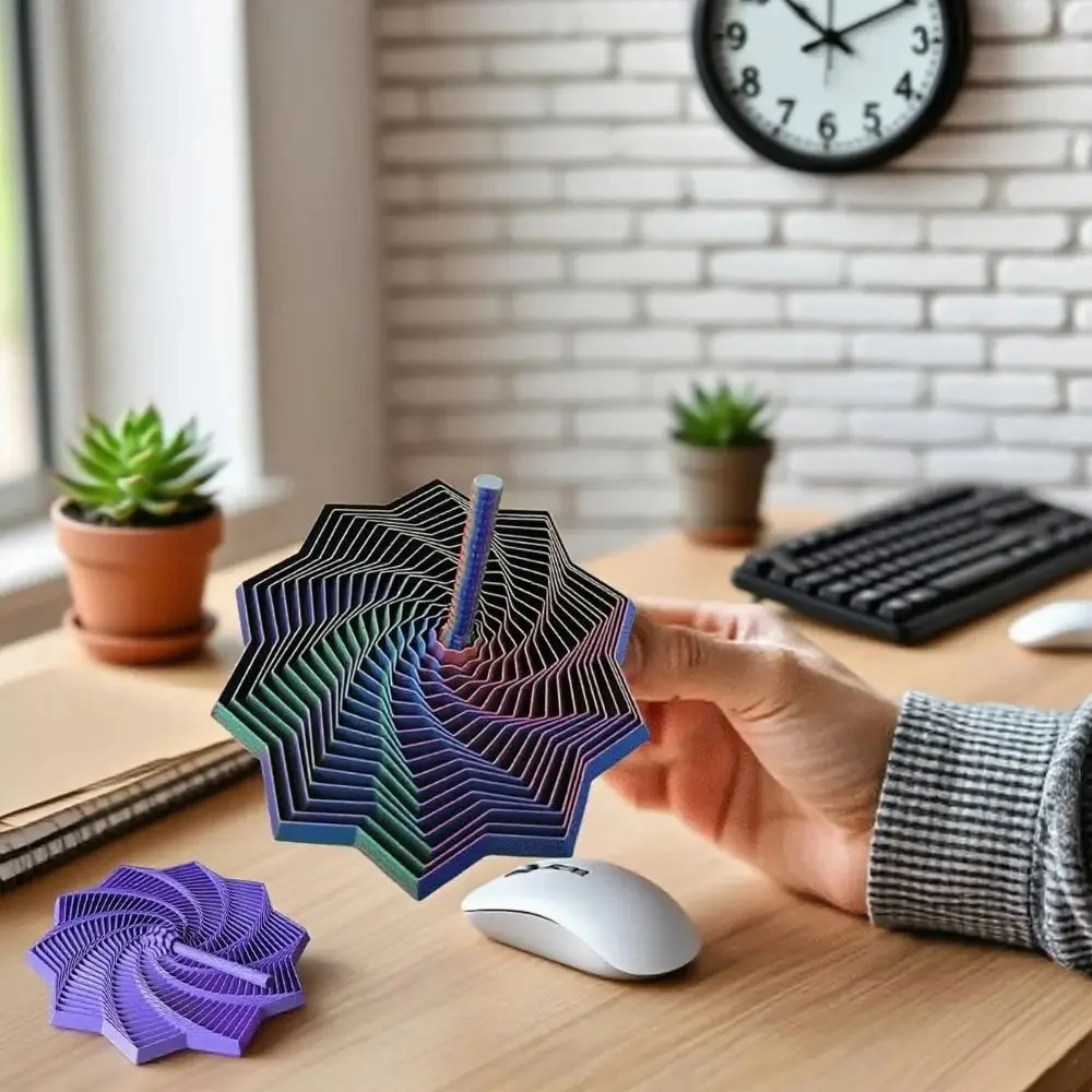3D Printing Drawing - Model gwiazdy fraktalnej do druku 3D,