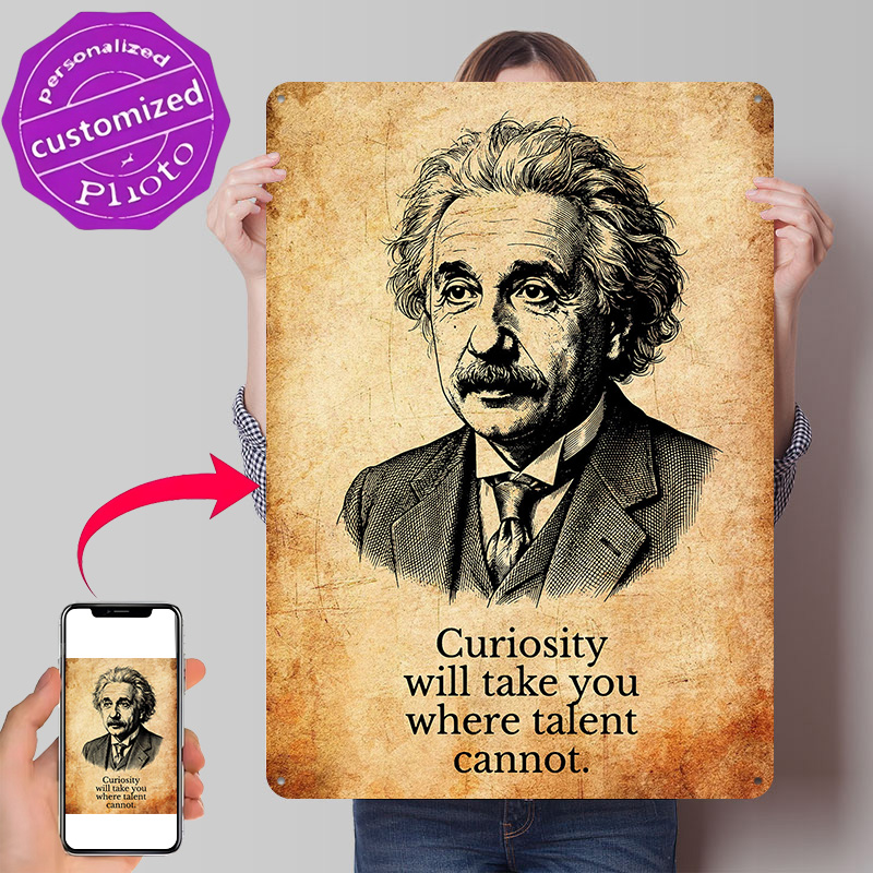 3D Printing Quotes - Plakat z inspirującym cytatem Alberta Einsteina,